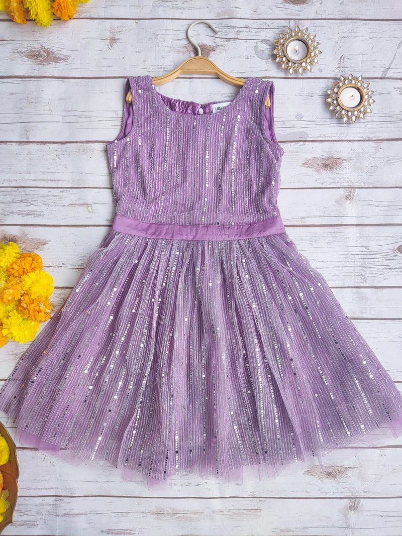 LILAC SHIMMER KIDS DRESS