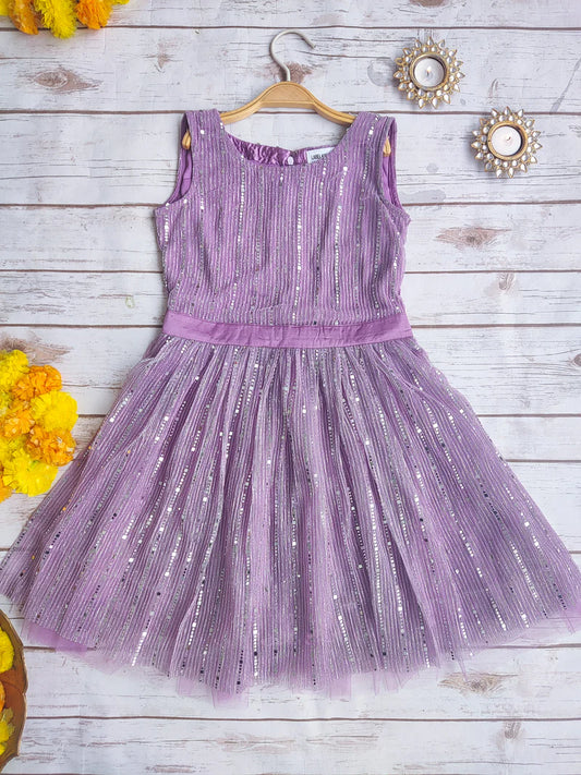 LILAC SHIMMER KIDS DRESS